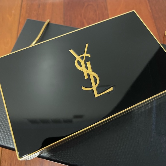 RARE Saint Laurent YSL Tuxedo Box Clutch Minaudière East West - Picture 8 of 16